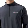 Berghaus Wayside Tech Halbreißverschluss-langarm-t-shirt, Grey