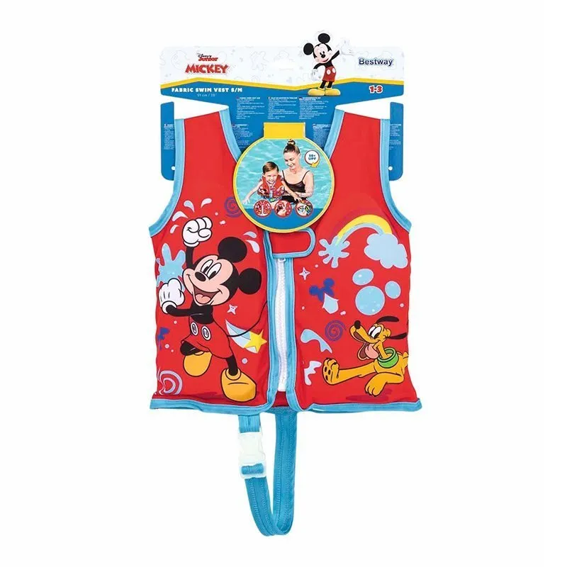 Bestway 09101 Disney Mickey Mouse Upf50 Schwimmweste unisex, Multicolour, 24MON-3Y