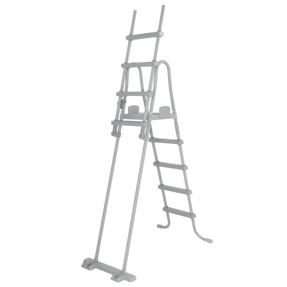 Bestway 4-stufige Sicherheitspoolleitern 132 Cm, Black, One Size Bestway 4-stufige Sicherheitspoolleitern 132 Cm, Black, One Size