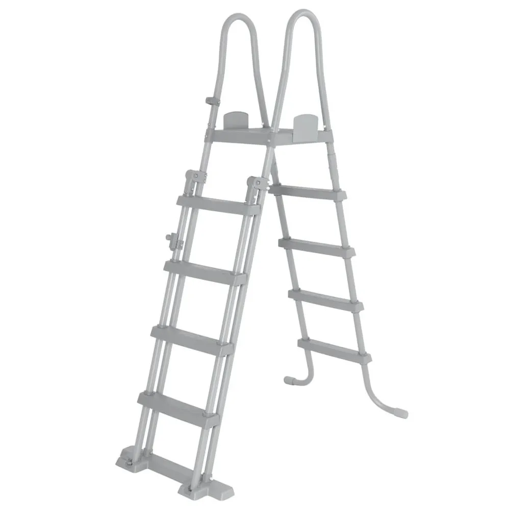 Bestway 4-stufige Sicherheitspoolleitern 132 Cm, Black, One Size Bestway 4-stufige Sicherheitspoolleitern 132 Cm, Black, One Size