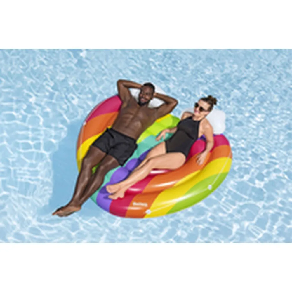 Bestway 43722 Rainbow Dreams Aufblasbare Insel, 175 x 163cm Bestway 43722 Rainbow Dreams Aufblasbare Insel, 175 x 163cm