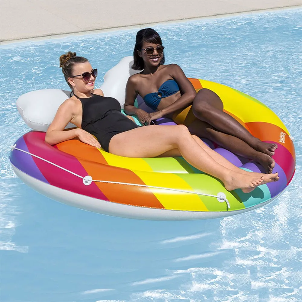 Bestway 43722 Rainbow Dreams Aufblasbare Insel unisex, 175 x 163cm Bestway 43722 Rainbow Dreams Aufblasbare Insel unisex, 175 x 163cm