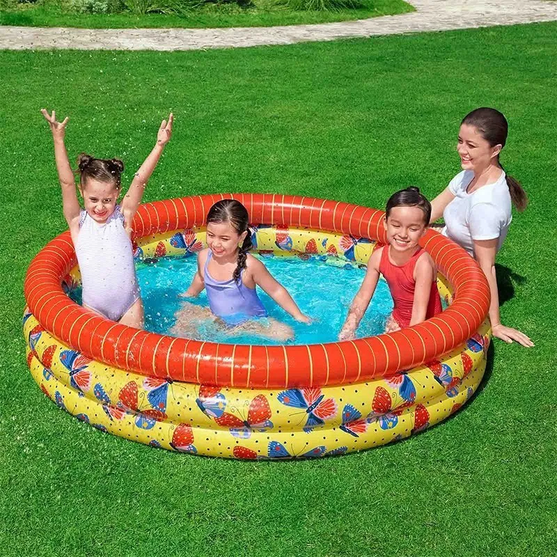 Bestway 51202 Runder Aufblasbarer Pool, Yellow / multicolor, 168 x 38cm Bestway 51202 Runder Aufblasbarer Pool, Yellow / multicolor, 168 x 38cm