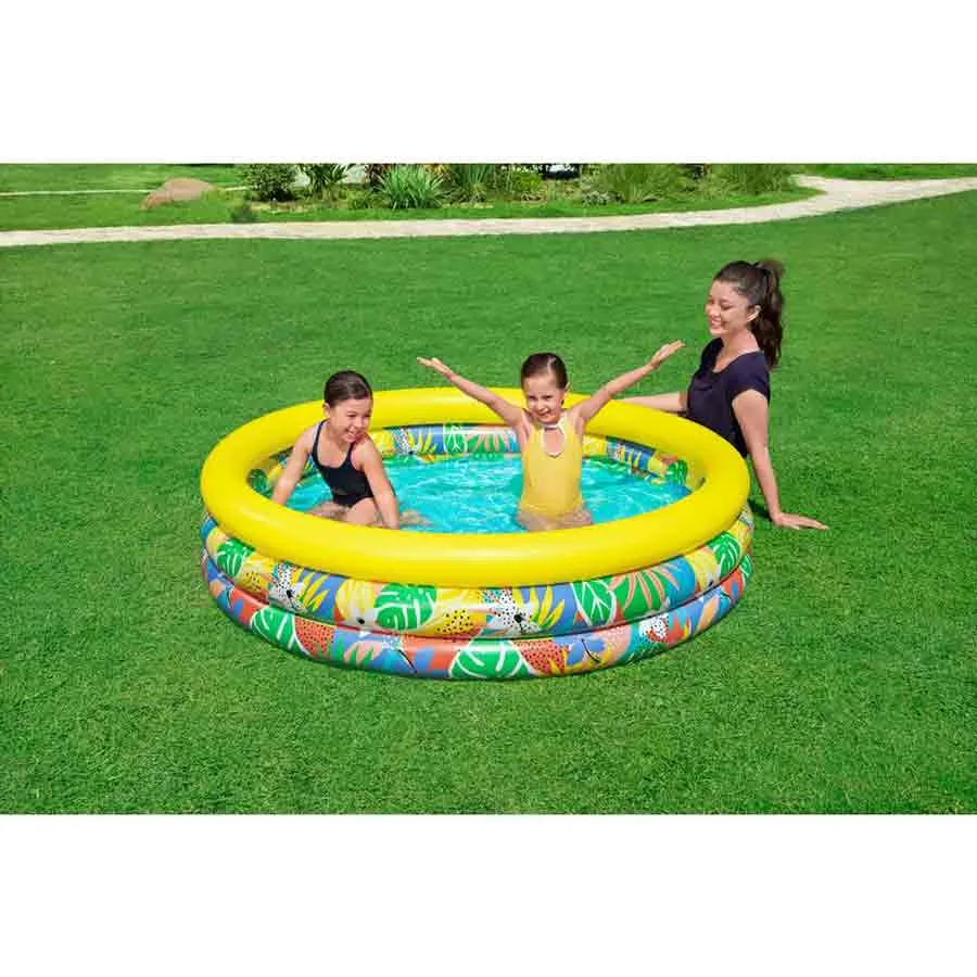 Bestway 51203 Tropical Ø168x38 Cm Runder Aufblasbarer Pool, Multicolour, Ø168 x 38cm Bestway 51203 Tropical Ø168x38 Cm Runder Aufblasbarer Pool, Multicolour, Ø168 x 38cm
