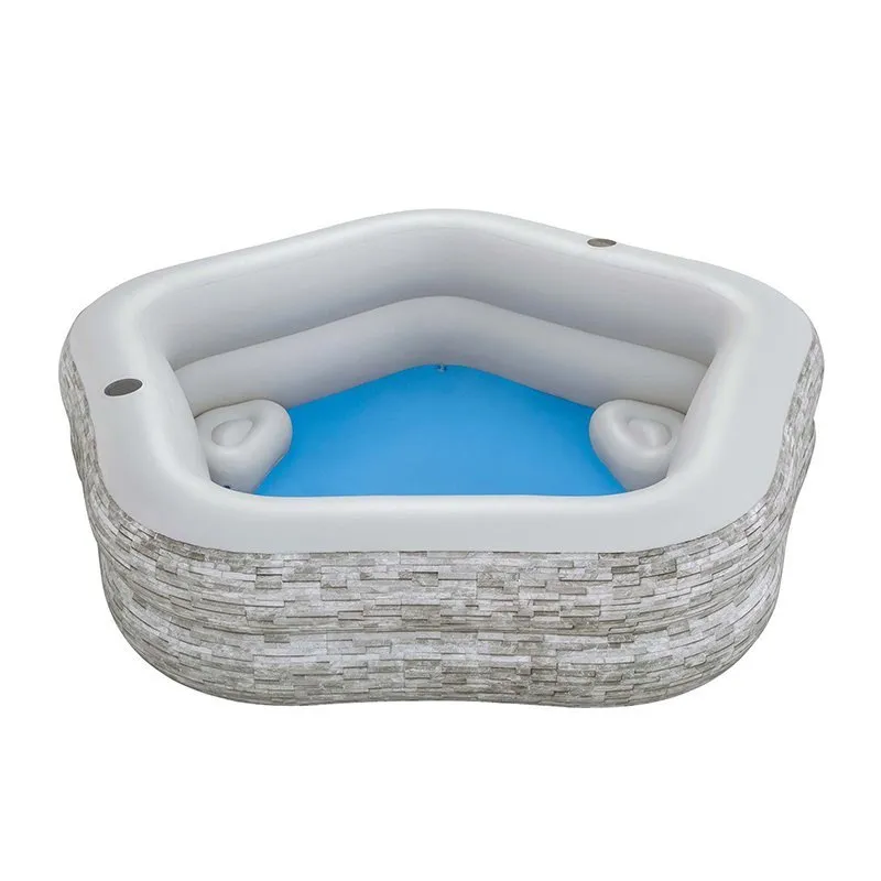 Bestway 54423 Aufblasbarer Pool, Grey / blue, 213 x 119 x 61cm Bestway 54423 Aufblasbarer Pool, Grey / blue, 213 x 119 x 61cm