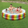 Bestway 54443 Runder Aufblasbarer Pool, Multicolor, 206 x 206 x 51cm