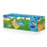 Bestway 561 Quadratischer Abnehmbarer Rohrrahmenpool Mit Sandkasten, Blue / yellow, 213 x 122 x 30.5cm