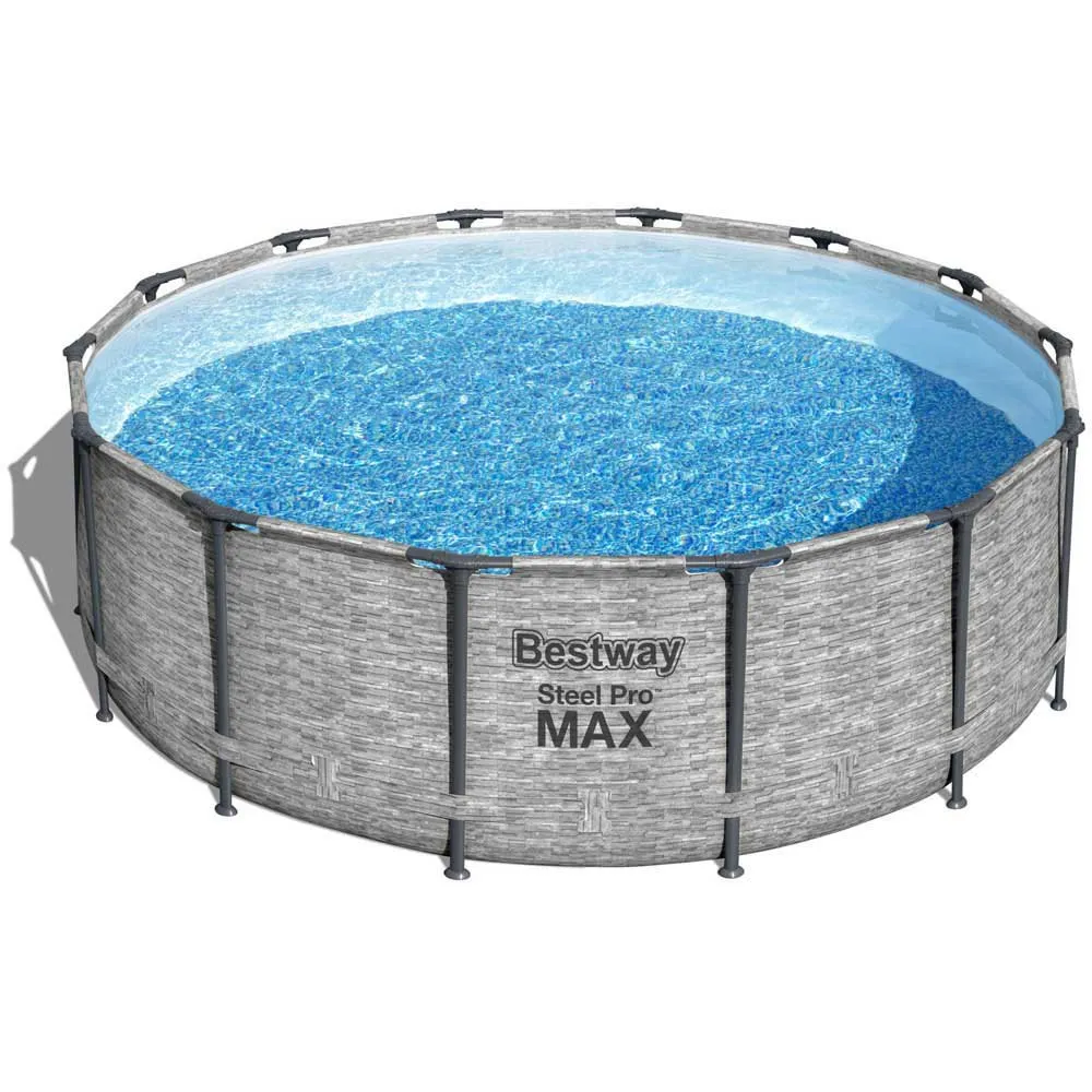 Bestway 5619d Steel Pro Max Ø427x122cm Runder Rohrpool, Grey / blue, 15232L Bestway 5619d Steel Pro Max Ø427x122cm Runder Rohrpool, Grey / blue, 15232L