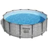 Bestway 5619d Steel Pro Max Ø427x122cm Runder Rohrpool, Grey / blue, 15232L