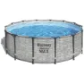 Bestway 5619d Steel Pro Max Ø427x122cm Runder Rohrpool, Grey / blue, 15232L