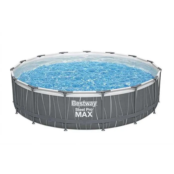 Bestway 561gd Steel Pro Max Ø457x107cm Runder Rohrpool, White / grey / blue, 14970L Bestway 561gd Steel Pro Max Ø457x107cm Runder Rohrpool, White / grey / blue, 14970L