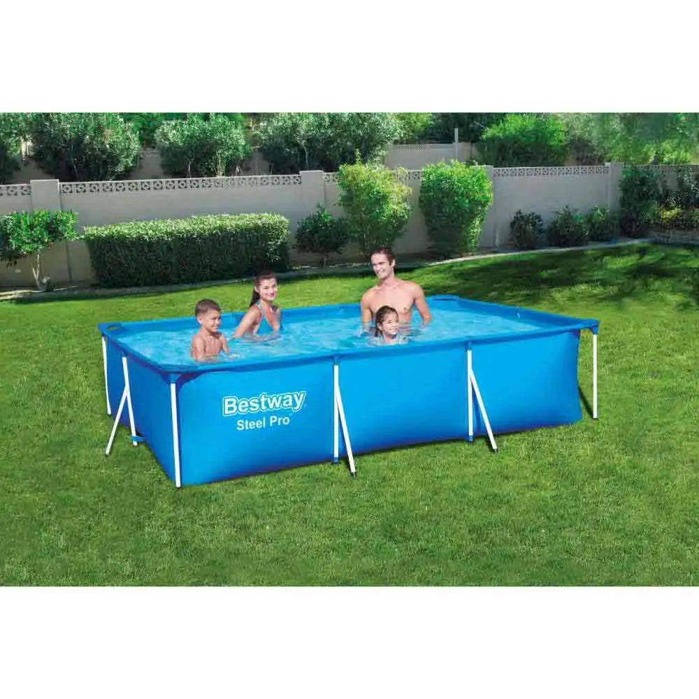 Bestway 56404 Steel Pro 300x201x66cm Rechteckiges Rohrpool Ohne Filter/reinigung, Blue / white, 3300L Bestway 56404 Steel Pro 300x201x66cm Rechteckiges Rohrpool Ohne Filter/reinigung, Blue / white, 3300L