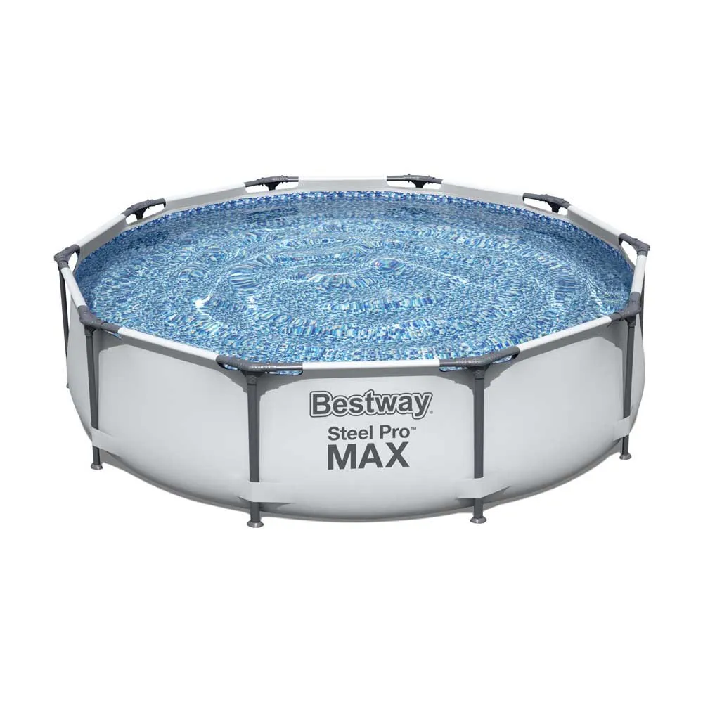 Bestway 56406 Steel Pro Max Ø305x76cm Runder Rohrpool Ohne Filter/reinigung, White / grey / blue, 4678L Bestway 56406 Steel Pro Max Ø305x76cm Runder Rohrpool Ohne Filter/reinigung, White / grey / blue, 4678L