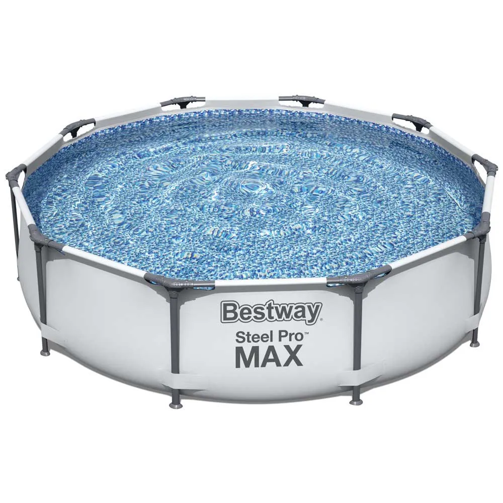 Bestway 56406 Steel Pro Max Ø305x76cm Runder Rohrpool Ohne Filter/reinigung, White / grey / blue, 4678L Bestway 56406 Steel Pro Max Ø305x76cm Runder Rohrpool Ohne Filter/reinigung, White / grey / blue, 4678L