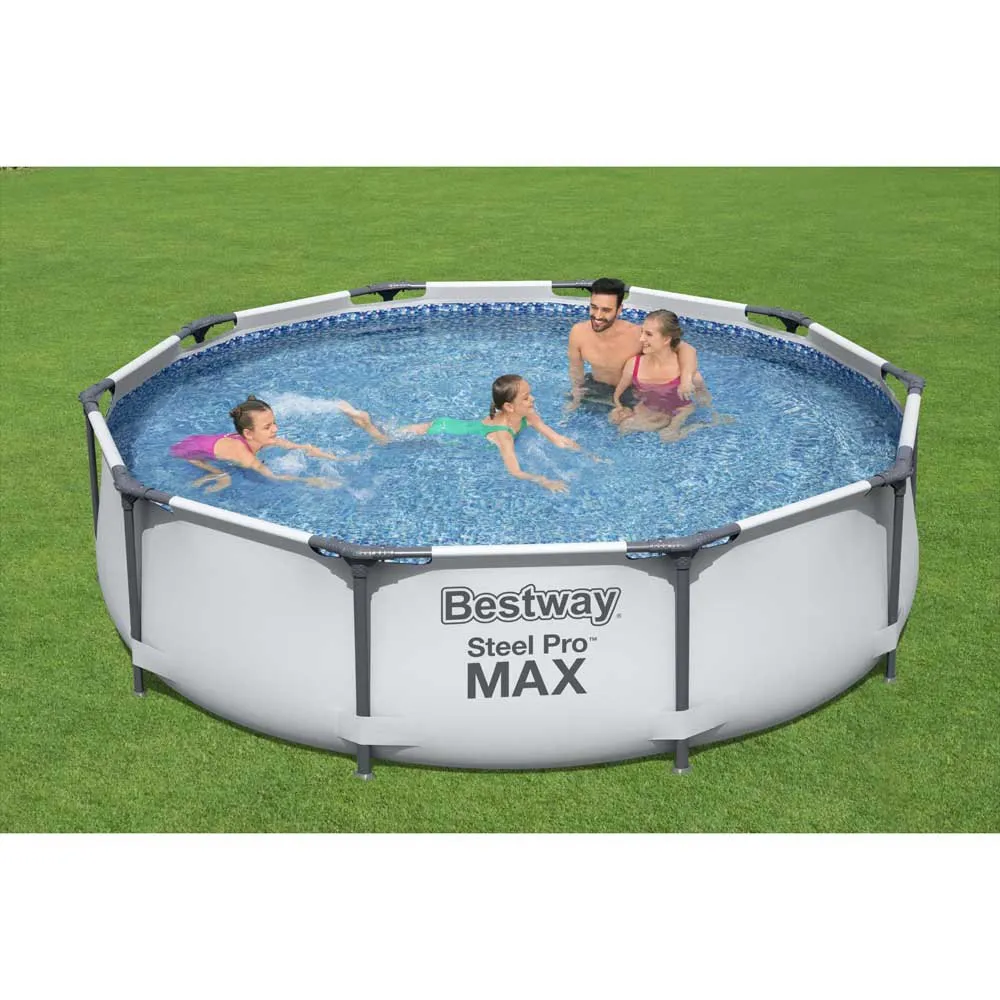 Bestway 56406 Steel Pro Max Ø305x76cm Runder Rohrpool Ohne Filter/reinigung, White / grey / blue, 4678L Bestway 56406 Steel Pro Max Ø305x76cm Runder Rohrpool Ohne Filter/reinigung, White / grey / blue, 4678L