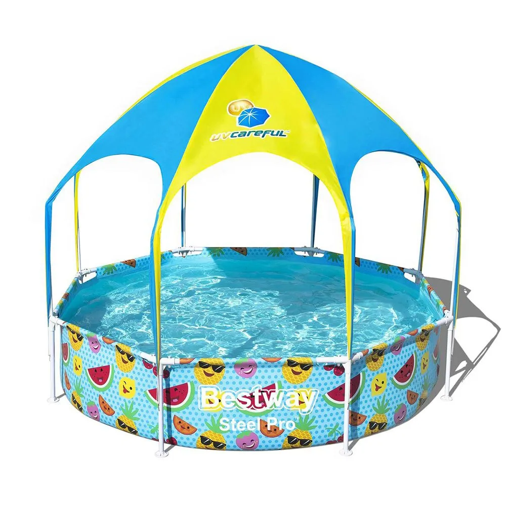 Bestway 56432 Steel Pro Splash-in-shade Ø244x51cm Runder Rohrpool Ohne Filter/reinigung, Multicolour, 1688L Bestway 56432 Steel Pro Splash-in-shade Ø244x51cm Runder Rohrpool Ohne Filter/reinigung, Multicolour, 1688L