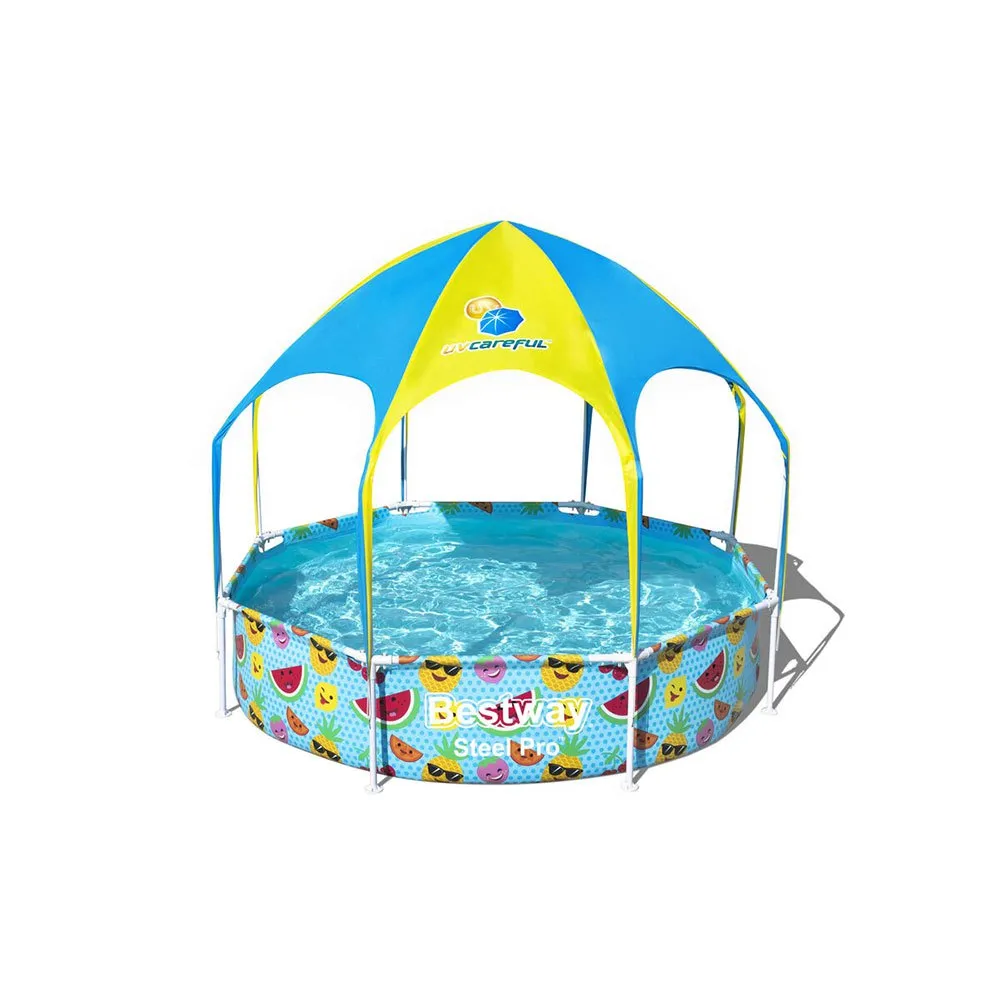 Bestway 56432 Steel Pro Splash-in-shade Ø244x51cm Runder Rohrpool Ohne Filter/reinigung, Multicolour, 1688L Bestway 56432 Steel Pro Splash-in-shade Ø244x51cm Runder Rohrpool Ohne Filter/reinigung, Multicolour, 1688L