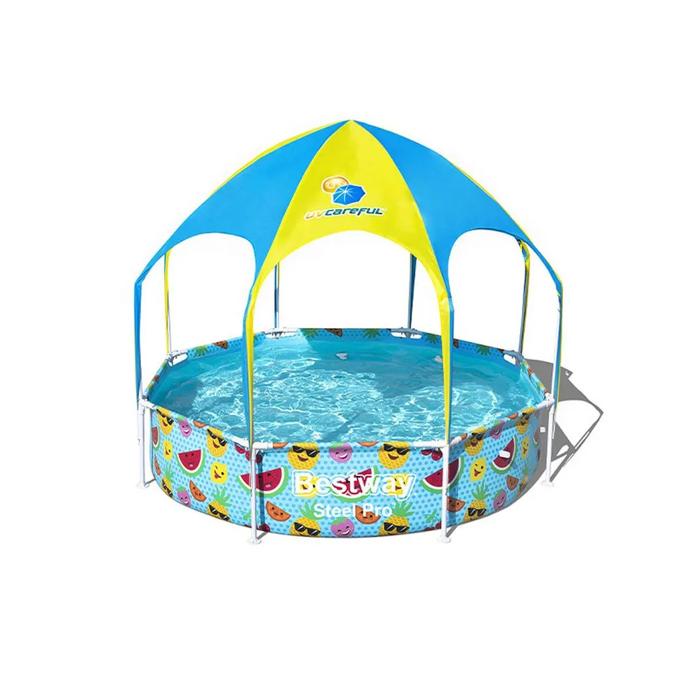 Bestway 56432 Steel Pro Splash-in-shade Ø244x51cm Runder Rohrpool Ohne Filter/reinigung, Multicolour, 1688L Bestway 56432 Steel Pro Splash-in-shade Ø244x51cm Runder Rohrpool Ohne Filter/reinigung, Multicolour, 1688L