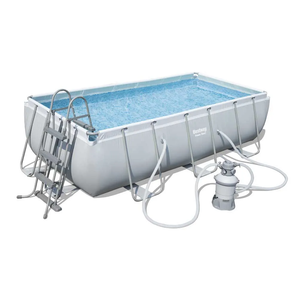 Bestway 56442 Power Steel 404x201x100cm Rechteckiges Rohrpool, Grey / blue, 6478L Bestway 56442 Power Steel 404x201x100cm Rechteckiges Rohrpool, Grey / blue, 6478L