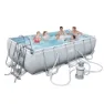 Bestway 56442 Power Steel 404x201x100cm Rechteckiges Rohrpool, Grey / blue, 6478L