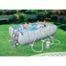 Bestway 56442 Power Steel 404x201x100cm Rechteckiges Rohrpool, Grey / blue, 6478L