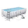 Bestway 56466 Power Steel 549x274x122cm Rechteckiges Rohrpool, Grey / blue, 14812L