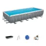 Bestway 56475 Power Steel 732x366x132cm Rechteckiges Rohrpool unisex, Grey / blue, 30045L