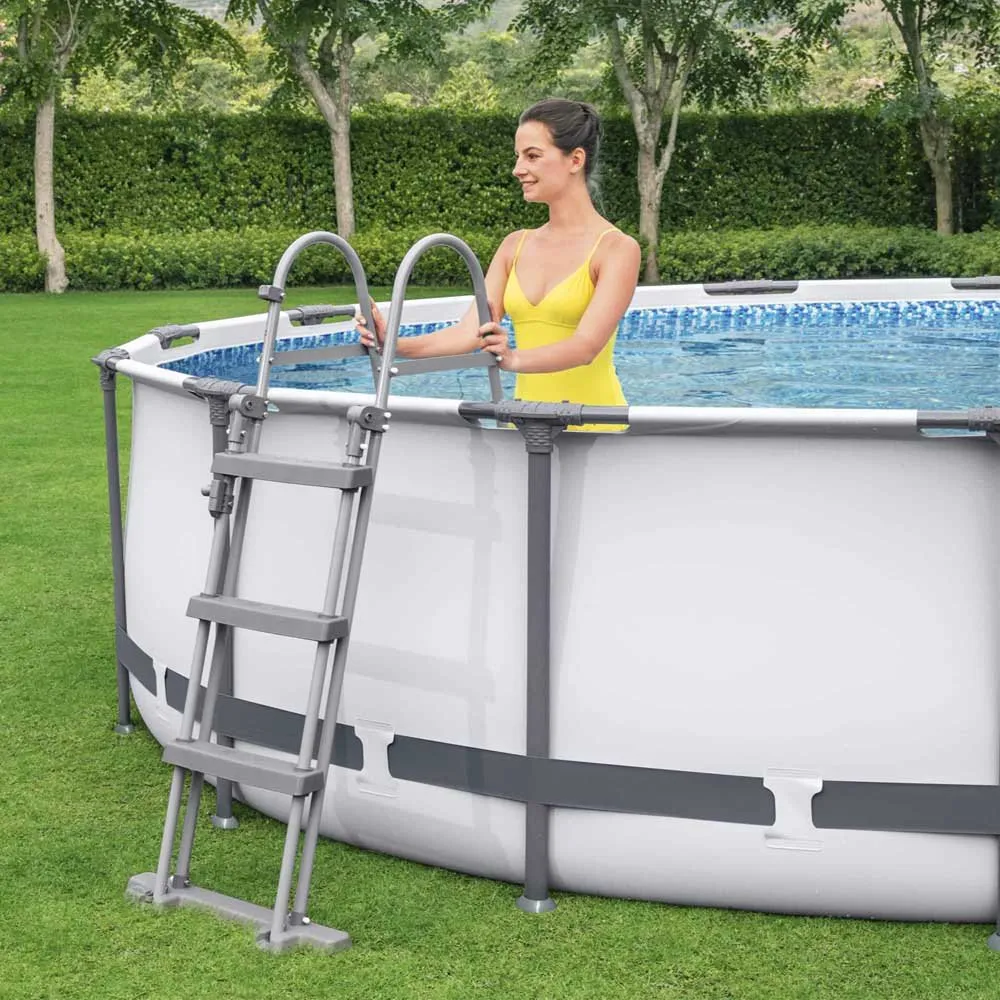 Bestway 56488 Steel Pro Max Ø457x107cm Runder Rohrpool, White / grey / blue, 14970L Bestway 56488 Steel Pro Max Ø457x107cm Runder Rohrpool, White / grey / blue, 14970L