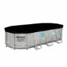 Bestway 56716 Power Steel Swim Vista 549x274x122cm Ovales Rohrpool, Grey / blue, 13430L