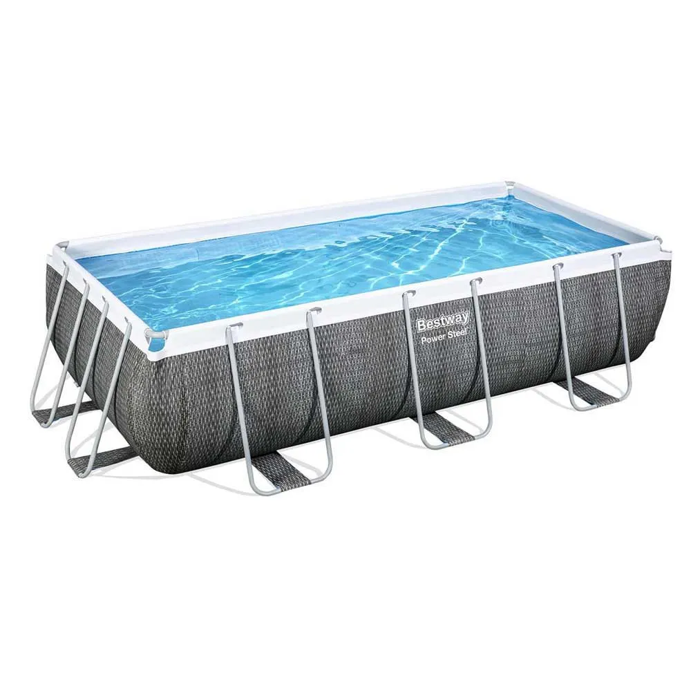 Bestway 56721 Power Steel 404x201x100cm Rechteckiges Rohrpool, Grey / blue, 6478L Bestway 56721 Power Steel 404x201x100cm Rechteckiges Rohrpool, Grey / blue, 6478L