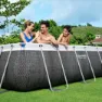 Bestway 56721 Power Steel 404x201x100cm Rechteckiges Rohrpool, Grey / blue, 6478L