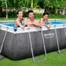 Bestway 56721 Power Steel 404x201x100cm Rechteckiges Rohrpool, Grey / blue, 6478L