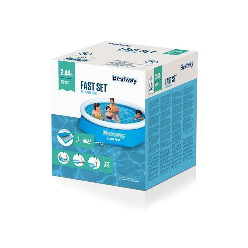 Bestway 57456 Runder Aufblasbarer Pool, Blue / white, 305 x 66cm Bestway 57456 Runder Aufblasbarer Pool, Blue / white, 305 x 66cm
