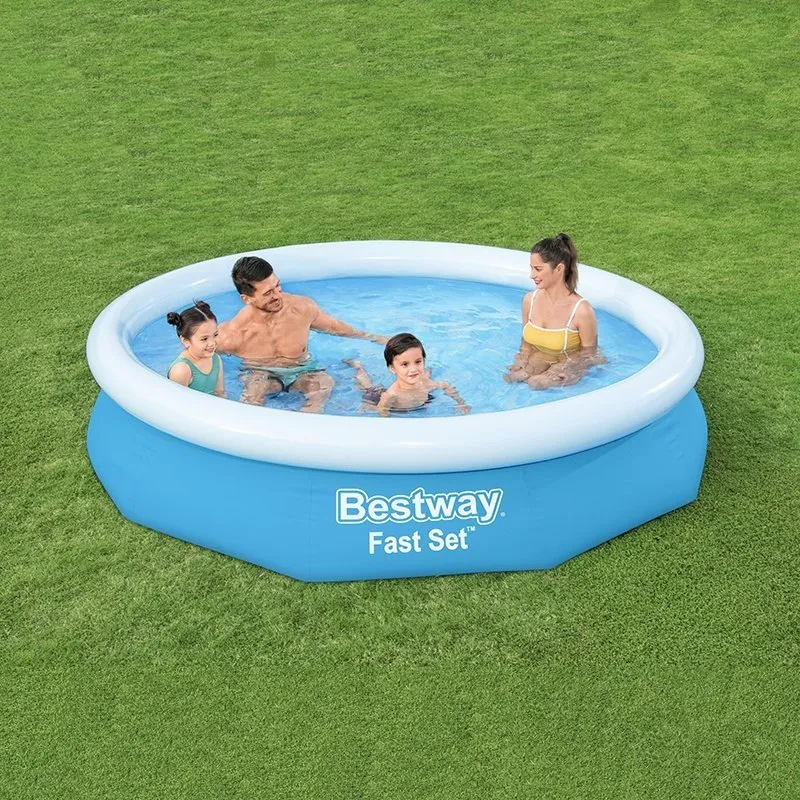 Bestway 57456 Runder Aufblasbarer Pool, Blue / white, 305 x 66cm Bestway 57456 Runder Aufblasbarer Pool, Blue / white, 305 x 66cm