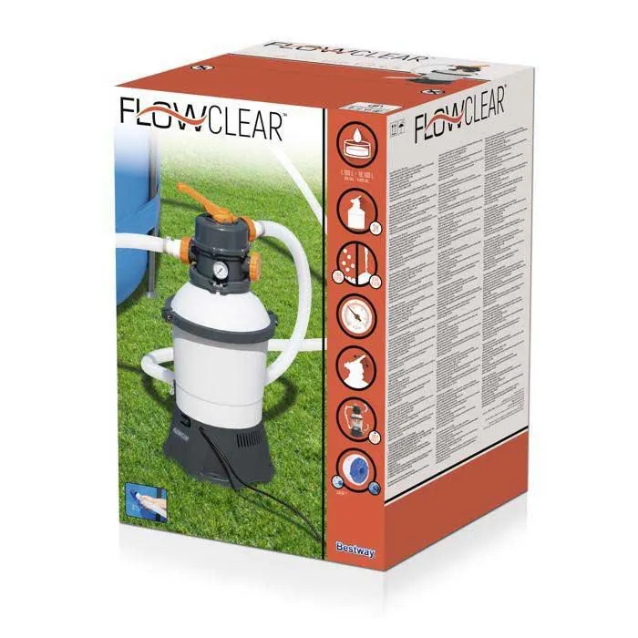 Bestway 58515 3028l/h Sandfilter, Grey, One Size