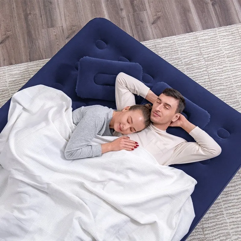 Bestway 67374 Queen Easy Inflate Flocked Airbed 203x152x22 Cm Doppel-luftbett Mit Eingebauter Pumpe, Navy, 203 x 152 x 22cm Bestway 67374 Queen Easy Inflate Flocked Airbed 203x152x22 Cm Doppel-luftbett Mit Eingebauter Pumpe, Navy, 203 x 152 x 22cm