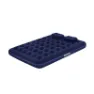 Bestway 67374 Queen Easy Inflate Flocked Airbed 203x152x22 Cm Doppel-luftbett Mit Eingebauter Pumpe, Navy, 203 x 152 x 22cm