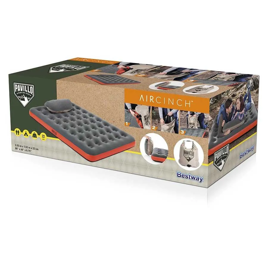 Bestway 67703 Double Roll & Relax 203x183x22 Cm Doppel-luftbett Mit Eingebauter Pumpe, Multicolour, 203 x 183 x 22cm Bestway 67703 Double Roll & Relax 203x183x22 Cm Doppel-luftbett Mit Eingebauter Pumpe, Multicolour, 203 x 183 x 22cm