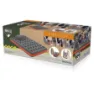 Bestway 67703 Double Roll & Relax 203x183x22 Cm Doppel-luftbett Mit Eingebauter Pumpe, Multicolour, 203 x 183 x 22cm