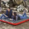 Bestway 67703 Double Roll & Relax 203x183x22 Cm Doppel-luftbett Mit Eingebauter Pumpe, Multicolour, 203 x 183 x 22cm