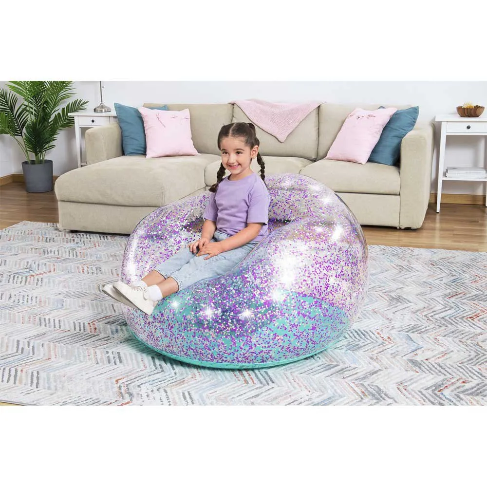 Bestway 75115 Glitter Dream 114x112x66 Cm Junior-luftstuhl, Multicolour, 114 x 112 x 66cm Bestway 75115 Glitter Dream 114x112x66 Cm Junior-luftstuhl, Multicolour, 114 x 112 x 66cm