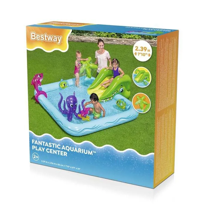 Bestway Aquarium 239x206x86 Cm Wasser-spiel-center, Multicolour, +24MON Bestway Aquarium 239x206x86 Cm Wasser-spiel-center, Multicolour, +24MON