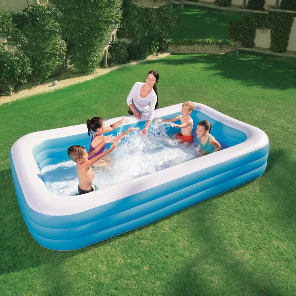 Bestway Aufblasbarer Pool 305x183x56 Cm, Blue / white, 305 x 183 x 56cm