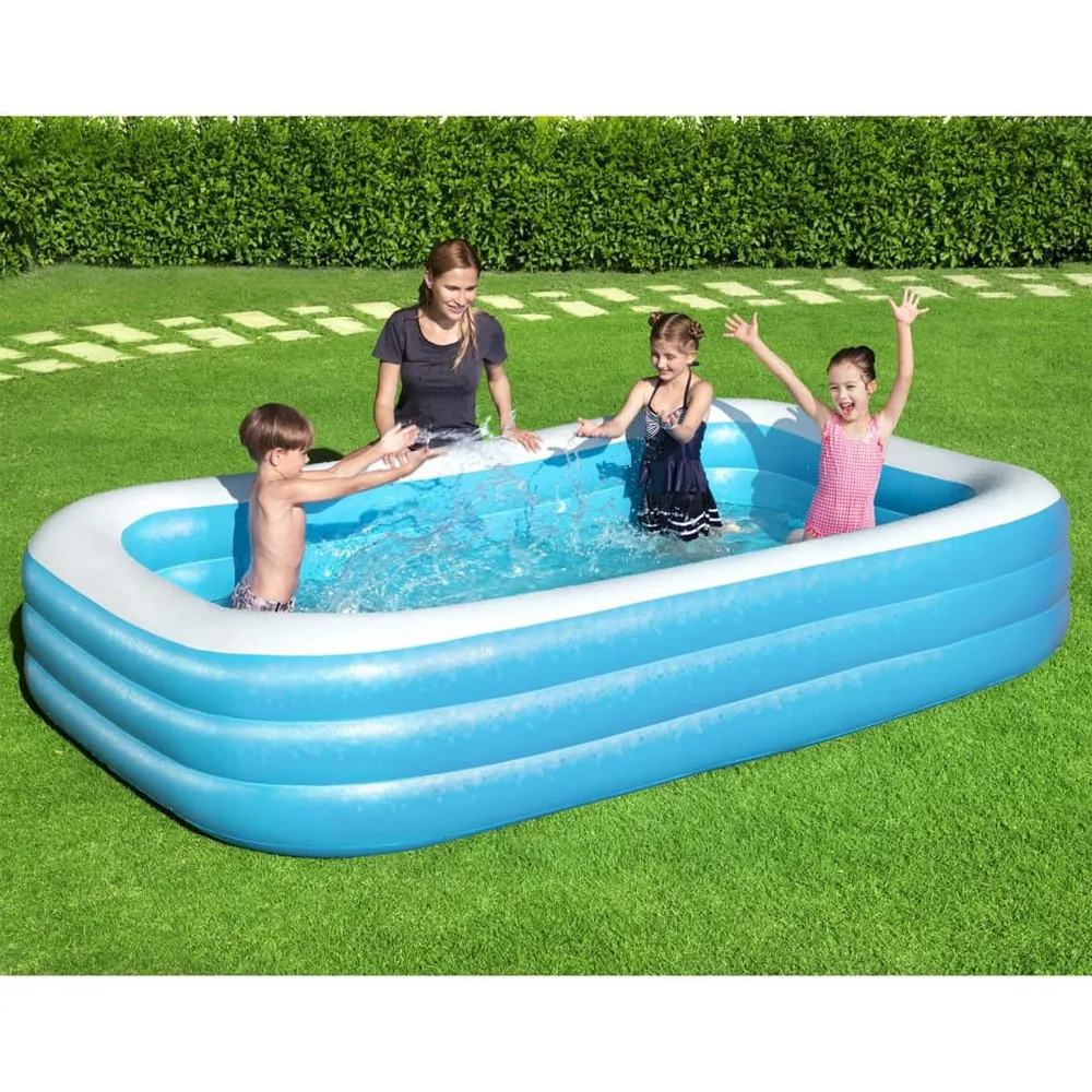 Bestway Aufblasbarer Pool 305x183x56 Cm, Blue / white, 305 x 183 x 56cm