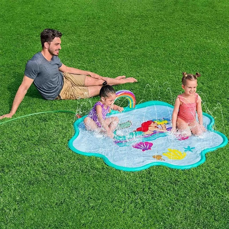 Bestway Disney Kleine Meerjungfrau Wassermatte Mit Sprinkler, Blue / multicolor, 163 x 145cm Bestway Disney Kleine Meerjungfrau Wassermatte Mit Sprinkler, Blue / multicolor, 163 x 145cm