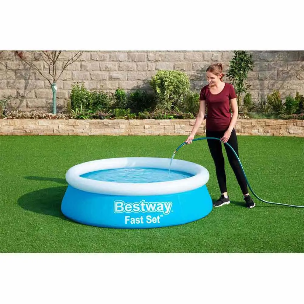 Bestway Fast Set 183x51 Cm Runder Aufblasbarer Pool, Blue, 940L Bestway Fast Set 183x51 Cm Runder Aufblasbarer Pool, Blue, 940L