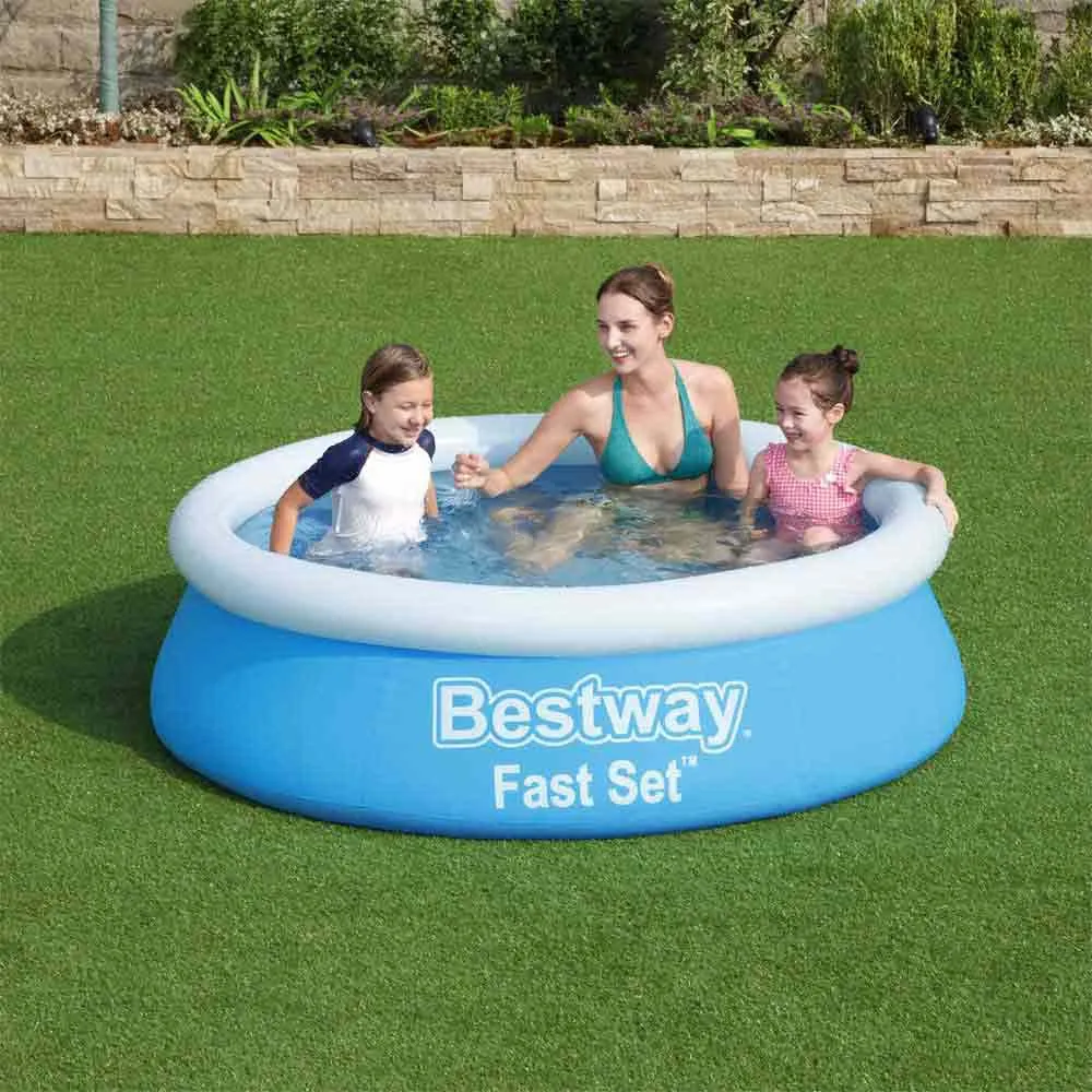 Bestway Fast Set 183x51 Cm Runder Aufblasbarer Pool, Blue, 940L Bestway Fast Set 183x51 Cm Runder Aufblasbarer Pool, Blue, 940L