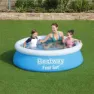 Bestway Fast Set 183x51 Cm Runder Aufblasbarer Pool, Blue, 940L