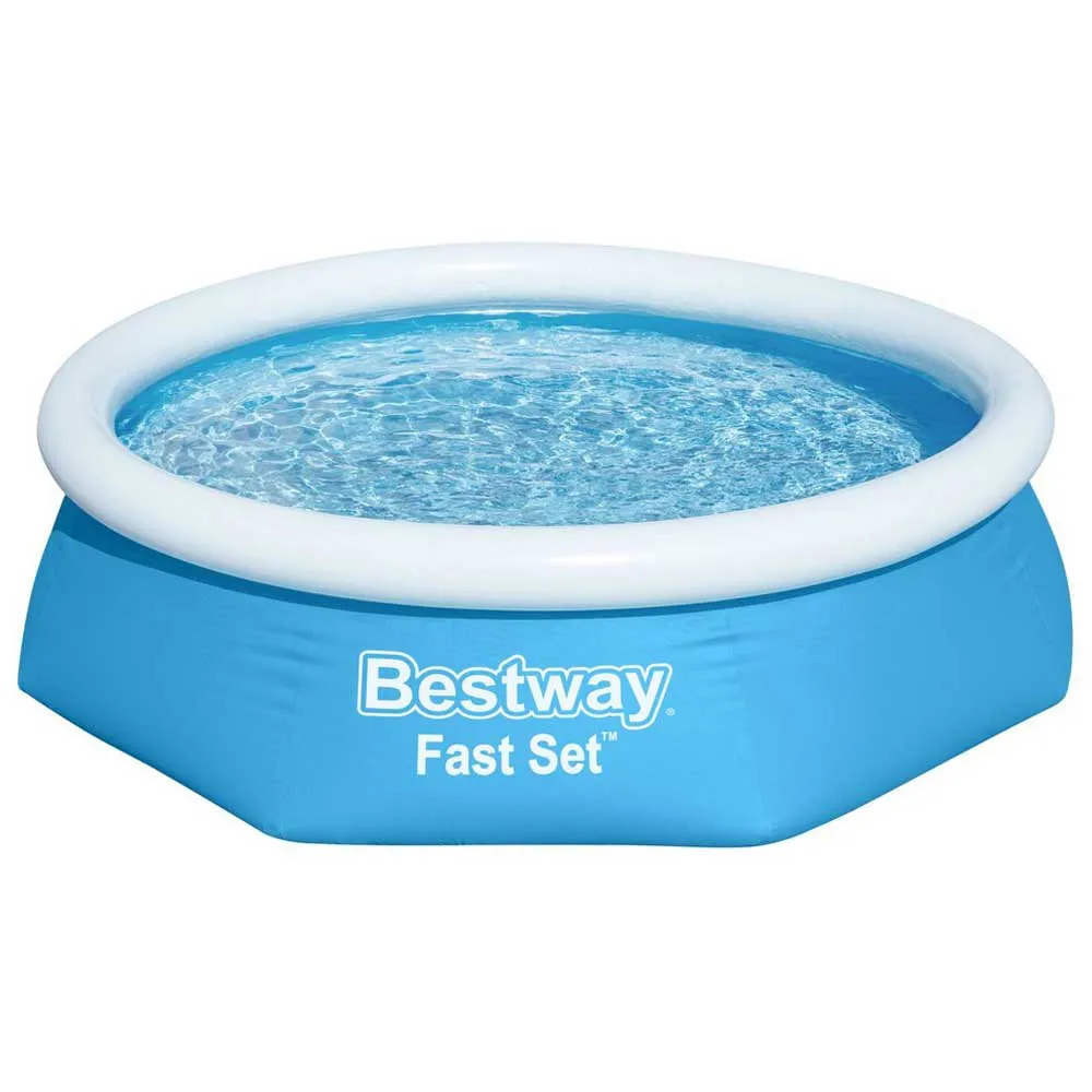 Bestway Fast Set 244x61 Cm Runder Aufblasbarer Pool, Blue / white, 1880L Bestway Fast Set 244x61 Cm Runder Aufblasbarer Pool, Blue / white, 1880L