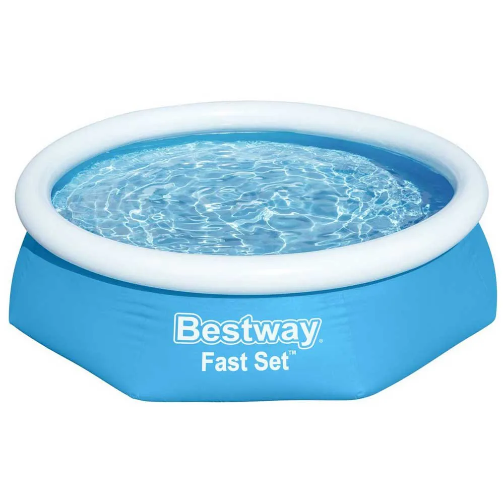Bestway Fast Set 244x61 Cm Runder Aufblasbarer Pool, Blue / white, 1880L Bestway Fast Set 244x61 Cm Runder Aufblasbarer Pool, Blue / white, 1880L
